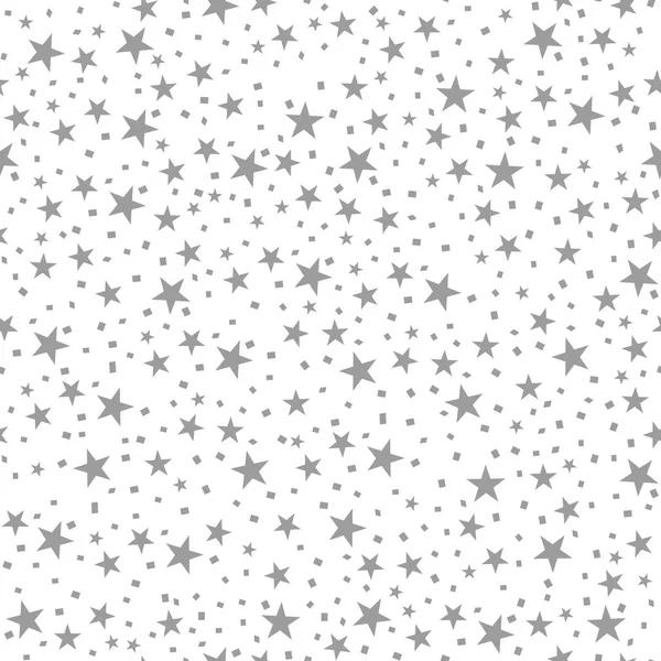 Abstract seamless pattern with gray stars. Vector illustration. — Stock Vector