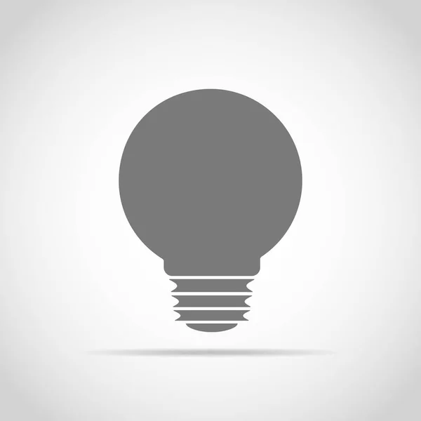 Gray light bulb icon. Vector illustration. — Stock Vector