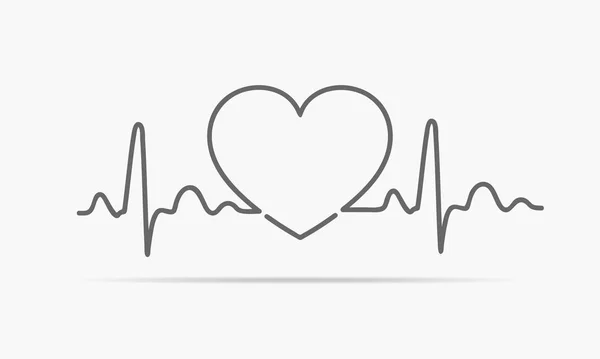 Icono del corazón. Ilustración vectorial. — Vector de stock