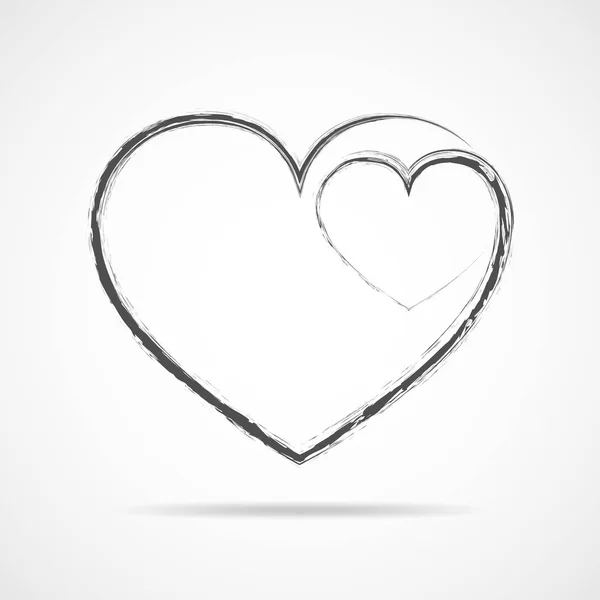 Icono abstracto del corazón. ilustración vectorial . — Vector de stock