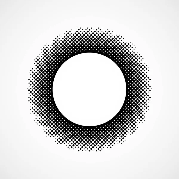 Cercle de demi-teinte abstrait noir. Illustration vectorielle — Image vectorielle