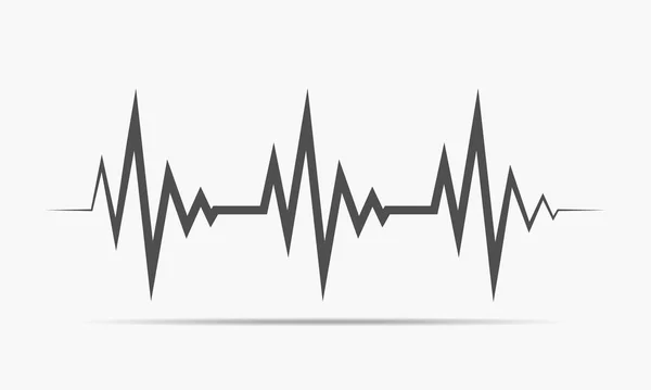 Icona del battito cardiaco - illustrazione vettoriale . — Vettoriale Stock