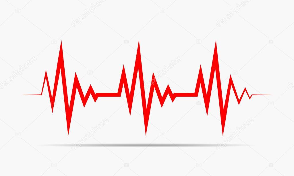 Heartbeat icon - vector illustration.