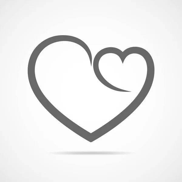 Abstract heart icon. Vector illustration. — Stock Vector