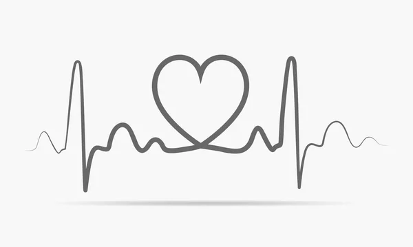 Ícone cardíaco. Ilustração vetorial. — Vetor de Stock