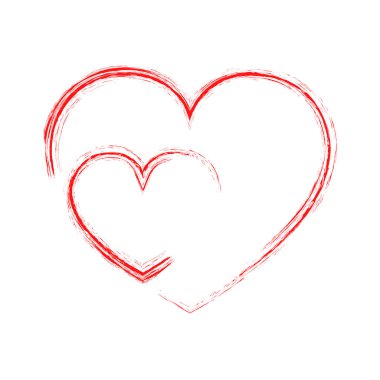 Soyut kalp simgesi. Vektör çizim.