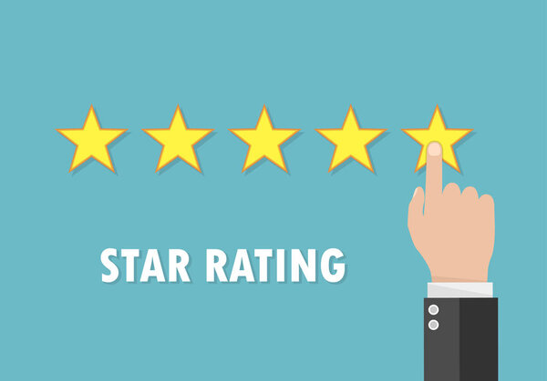 Рейтинг звезд. Векторная иллюстрация
.