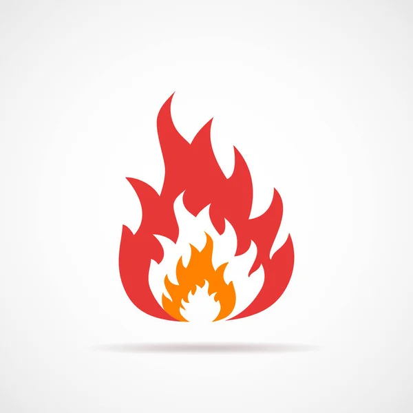 Feuer flach Symbol. Vektorillustration. — Stockvektor