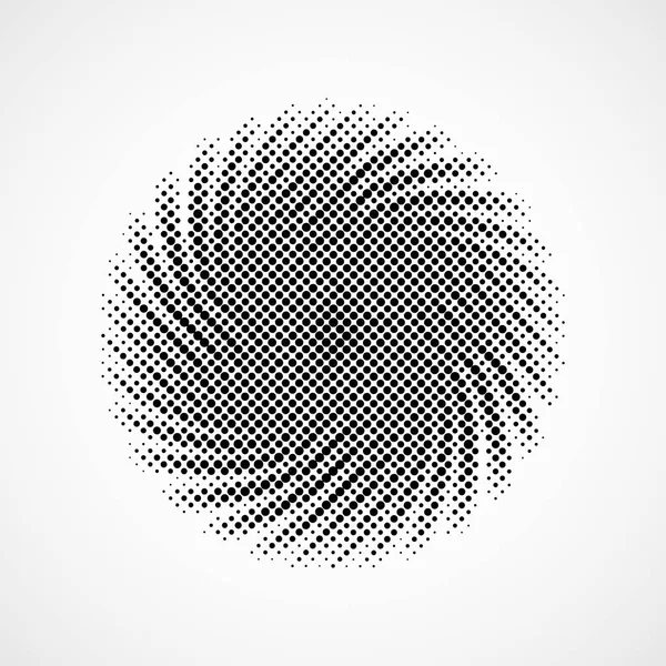 Cercle de demi-teinte abstrait noir. Illustration vectorielle — Image vectorielle