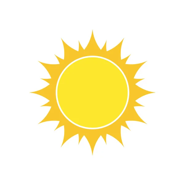 Icono del Sol Amarillo. Ilustración vectorial — Vector de stock