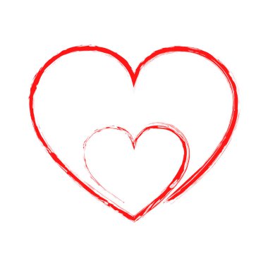 Soyut kalp simgesi. Vektör çizim.