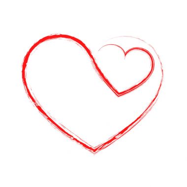 Soyut kalp simgesi. Vektör çizim.