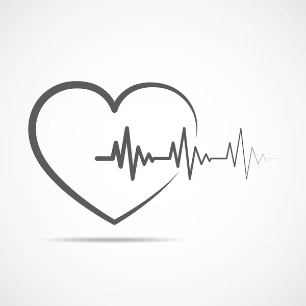 Сердце с биением сердца. Векторная иллюстрация . — стоковый вектор