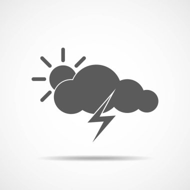 Fırtına simgesi. Vektör çizim.