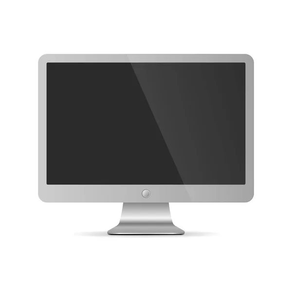 Monitor de computador isolado. Ilustração vetorial — Vetor de Stock