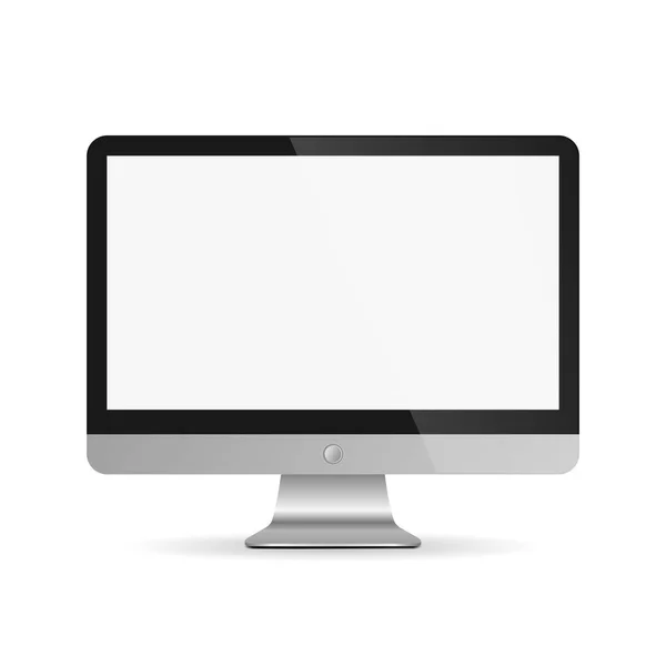 Monitor de computador isolado. Ilustração vetorial — Vetor de Stock