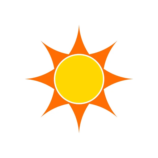 Yellow sun icon. Vector illustration — Stock Vector