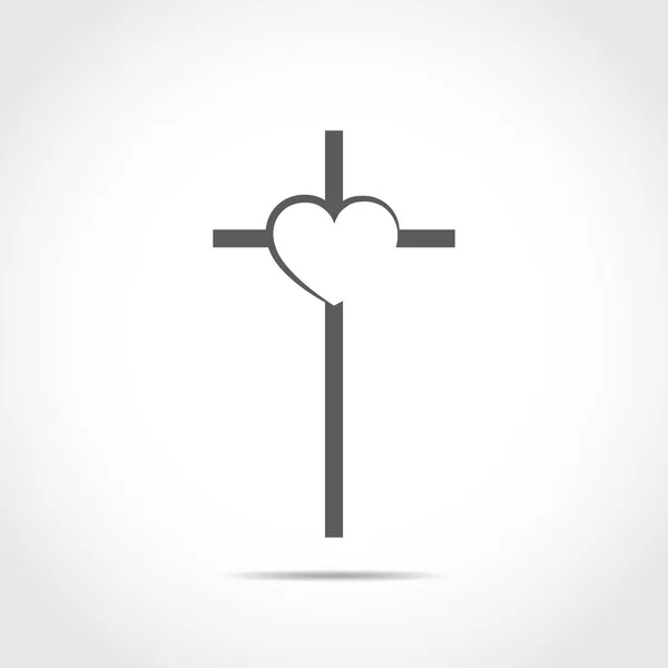 Christelijke kruis icoon. vectorillustratie. — Stockvector