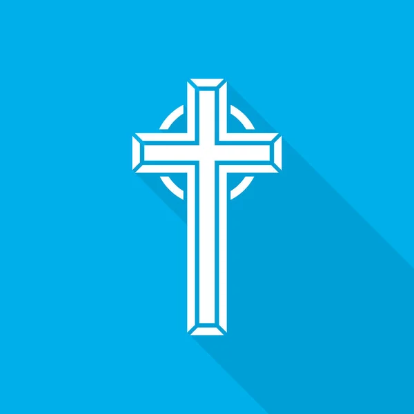 Icône croix chrétienne. illustration vectorielle — Image vectorielle
