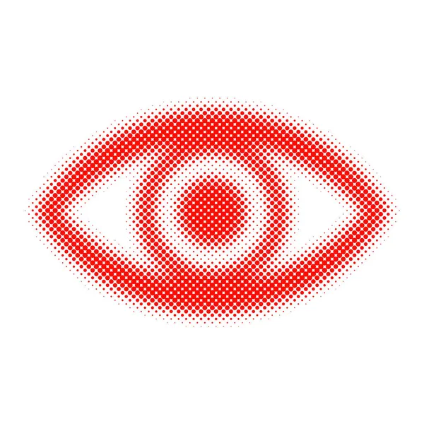 Halbfeines menschliches Auge. Vektorillustration. — Stockvektor