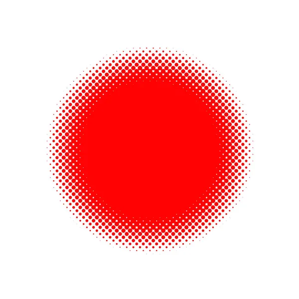 Cercle de demi-teinte abstrait rouge. Illustration vectorielle — Image vectorielle