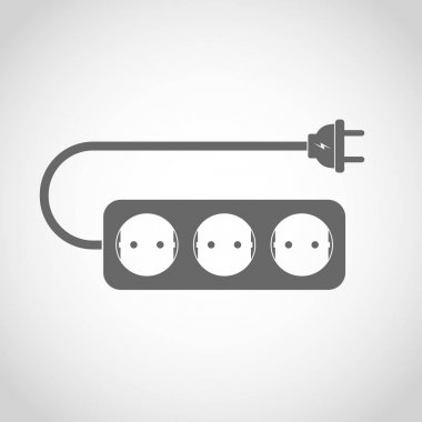 Güç uzatma kablosu. Vektör çizim.