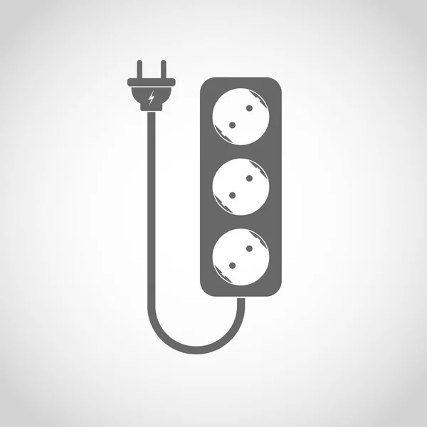Power extension cord. Vector illustration. — Stock Vector