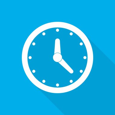 Saat simgesi. vektör illüstrasyonu.