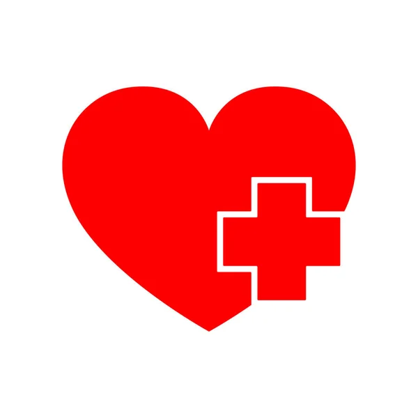 Heart logo with medical cross — Stock Vector © Kilroy #69635951