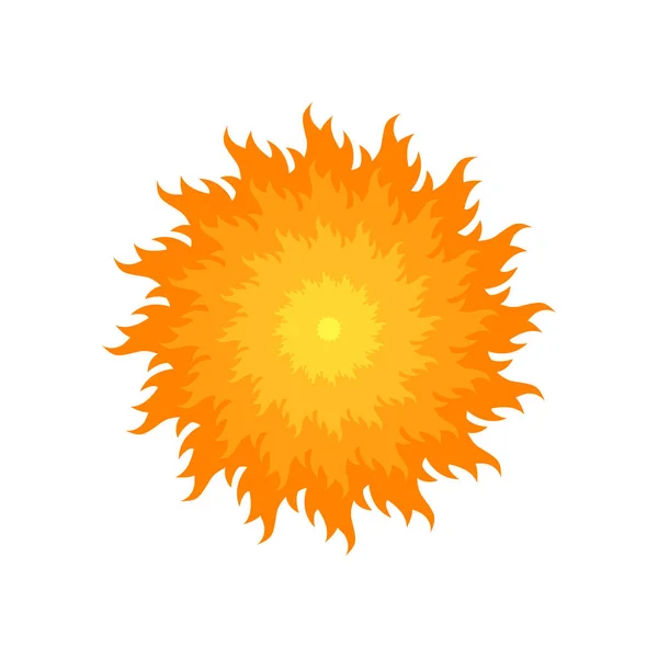 Ikona żółtego słońca. Ilustracja wektorowa — Wektor stockowy