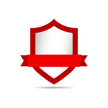 Kalkan simgesi. vektör illüstrasyonu.