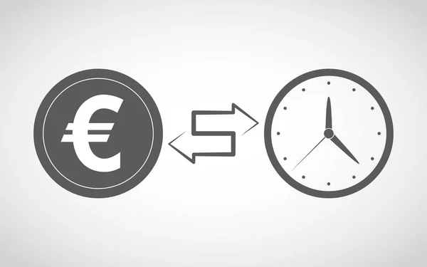 Čas je peníze ikona. Vektorové ilustrace — Stockový vektor
