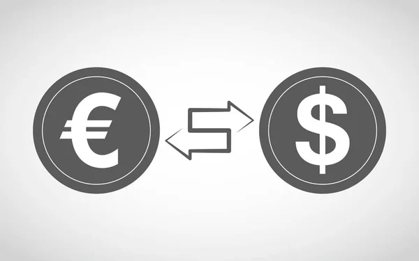 Ikona výměny měny. Vektorové ilustrace — Stockový vektor