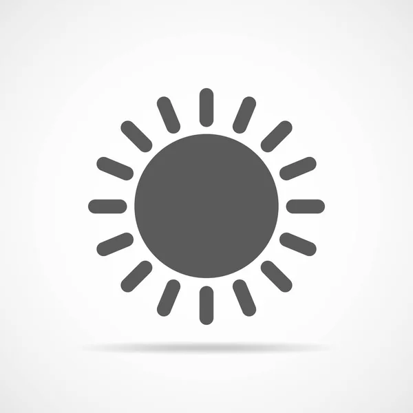 Grå solen ikonen. Vektorillustration — Stock vektor