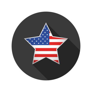 ABD bayrağı ile yıldız. Vektör çizim.