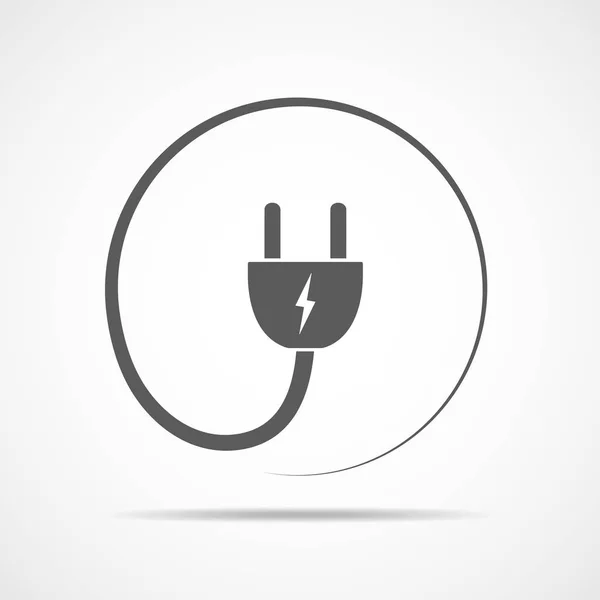 Wire plug icon. Vector illustration. — Stock Vector