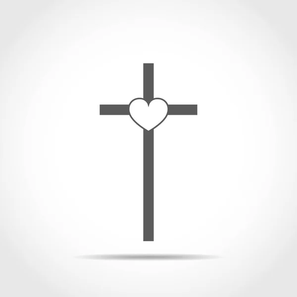 Ikona křesťanského kříže. vektorová ilustrace. — Stockový vektor
