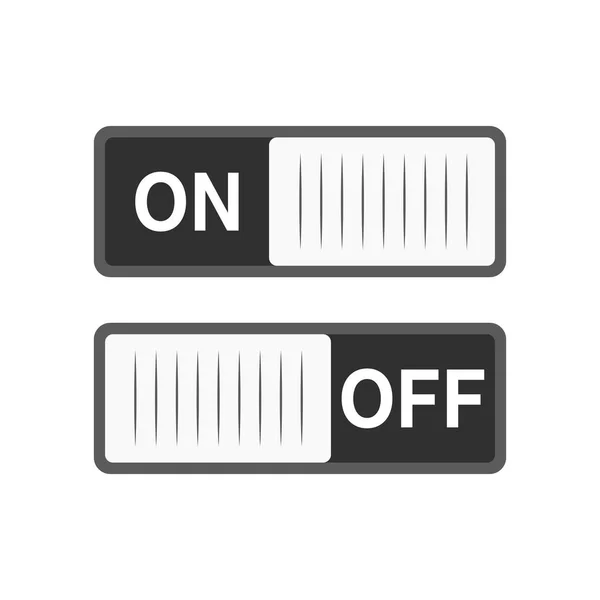 In- en uitschakelen Switches pictogram. Vectorillustratie — Stockvector