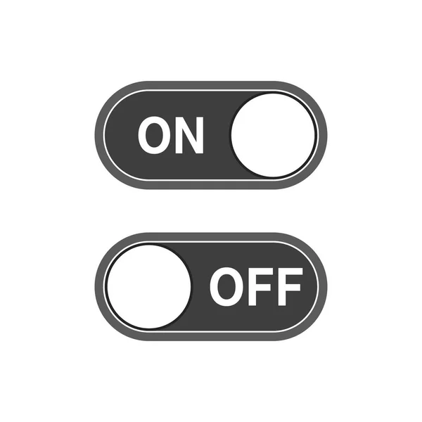 オンとオフのスイッチのアイコン。ベクトル図 — ストックベクタ