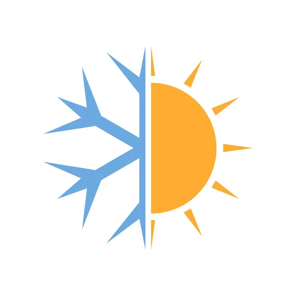 Varma och kalla ikonen. Vektorillustration — Stock vektor