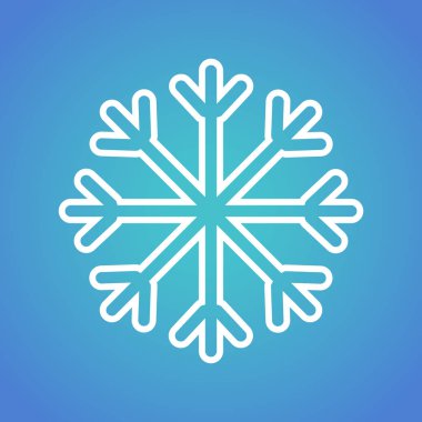 Kar Tanesi ikonu. vektör illüstrasyonu.