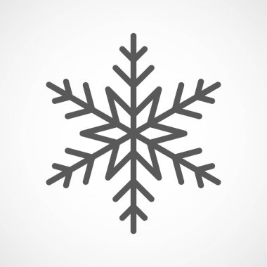 Kar Tanesi ikonu. vektör illüstrasyonu.