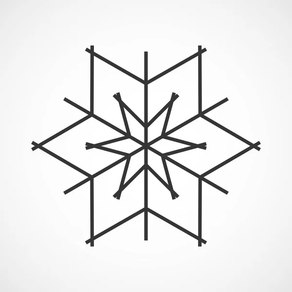 Icono del copo de nieve. ilustración vectorial. — Vector de stock