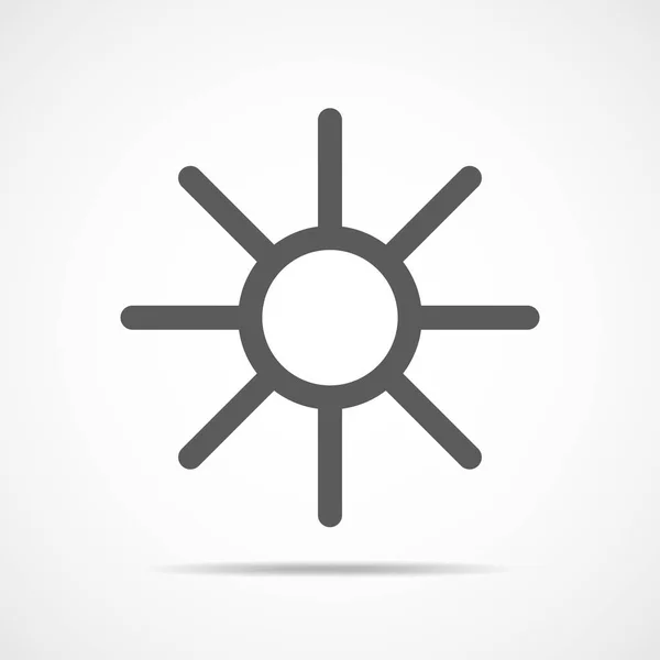 Icono de sol gris. Ilustración vectorial — Vector de stock