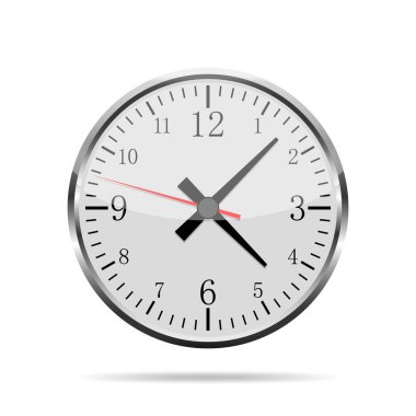 Gerçekçi saat izole. Vektör çizim