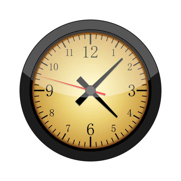 Realistic clock isolated. Vector Illustration — Stock Vector