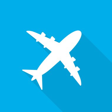 Uçak simgesi. Vektör çizim.