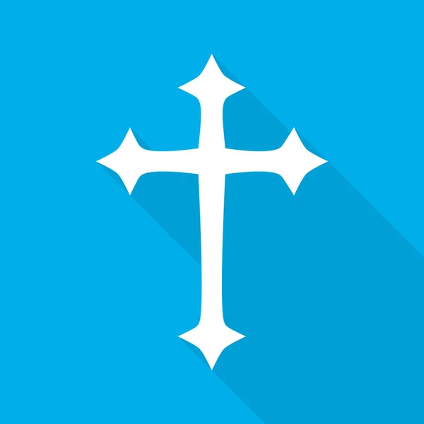 Ikona chrześcijańskiego krzyża. ilustracja wektora — Wektor stockowy