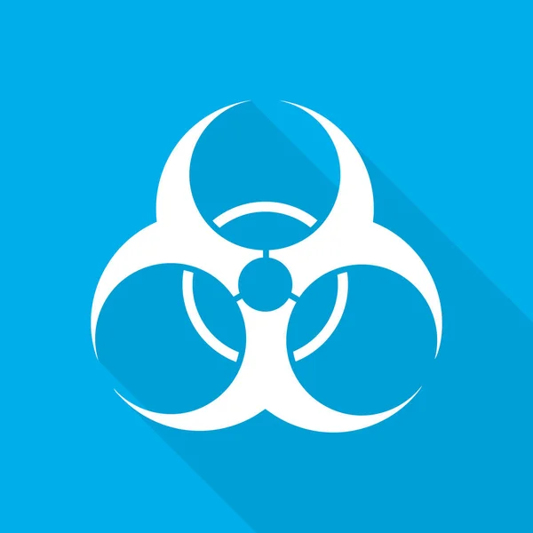 Plochá biohazard ikona. Vektorové ilustrace — Stockový vektor