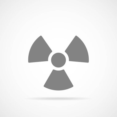 Tehlike radyasyon simgesi. Vektör çizim.